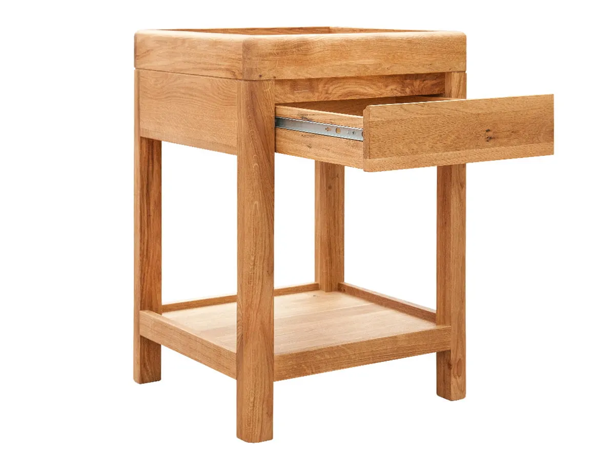 Stolik GIALO z szufladą i półką GIALO 60x40x40 - dąb olejowany - 2SGIA03
