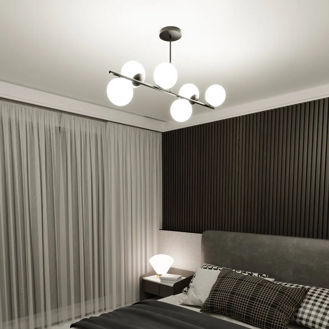 Lampa wisząca BIOR 6 czarny biały — zdjęcie 5