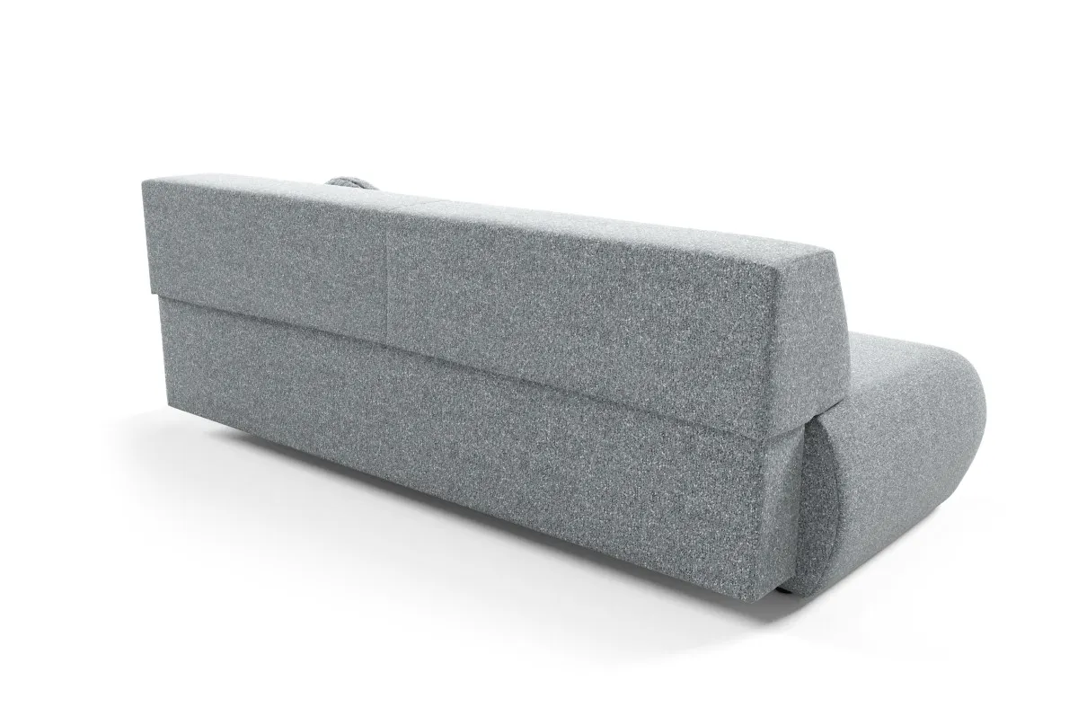 Sofa rozkładana z pojemnikiem PUENTE 214 cm popielata