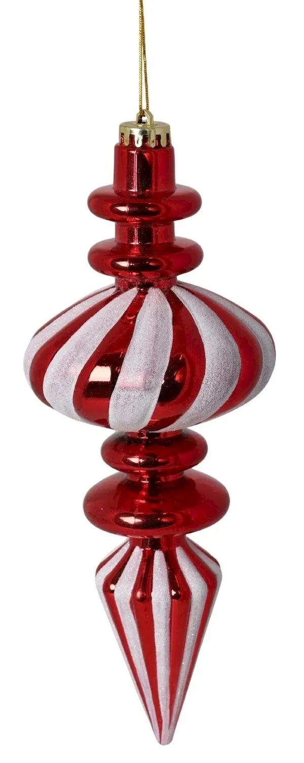 Bombka plastikowa SOPEL duży 5598 czerwono-biała Bombka plastikowa SOPEL duży 5598 czerwono-biała