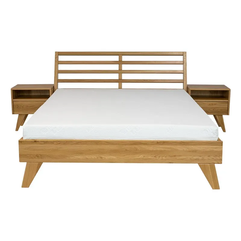 Szafka nocna dębowa SN301 Naturalny DREWMAX — zdjęcie 6