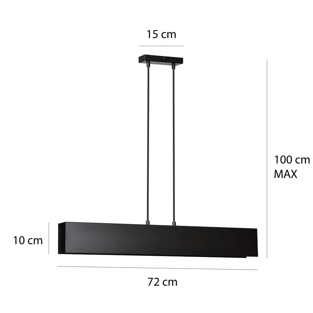 Lampa wisząca GENTOR 3 czarny — zdjęcie 5