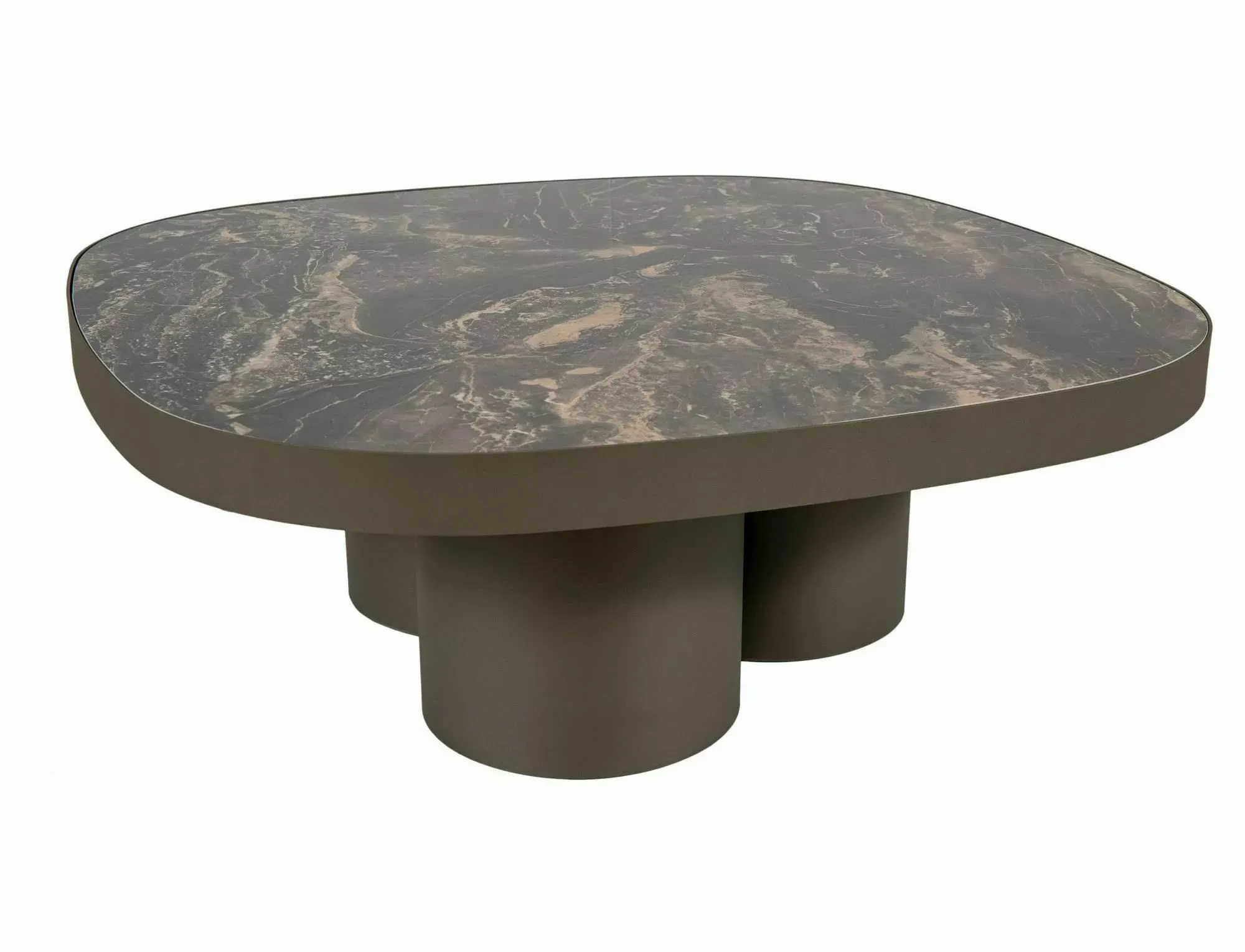 Stolik kawowy STELLA A CERAMIC 100X100 czarny vulcano miedziany Stolik kawowy STELLA A CERAMIC 100X100 czarny vulcano miedziany