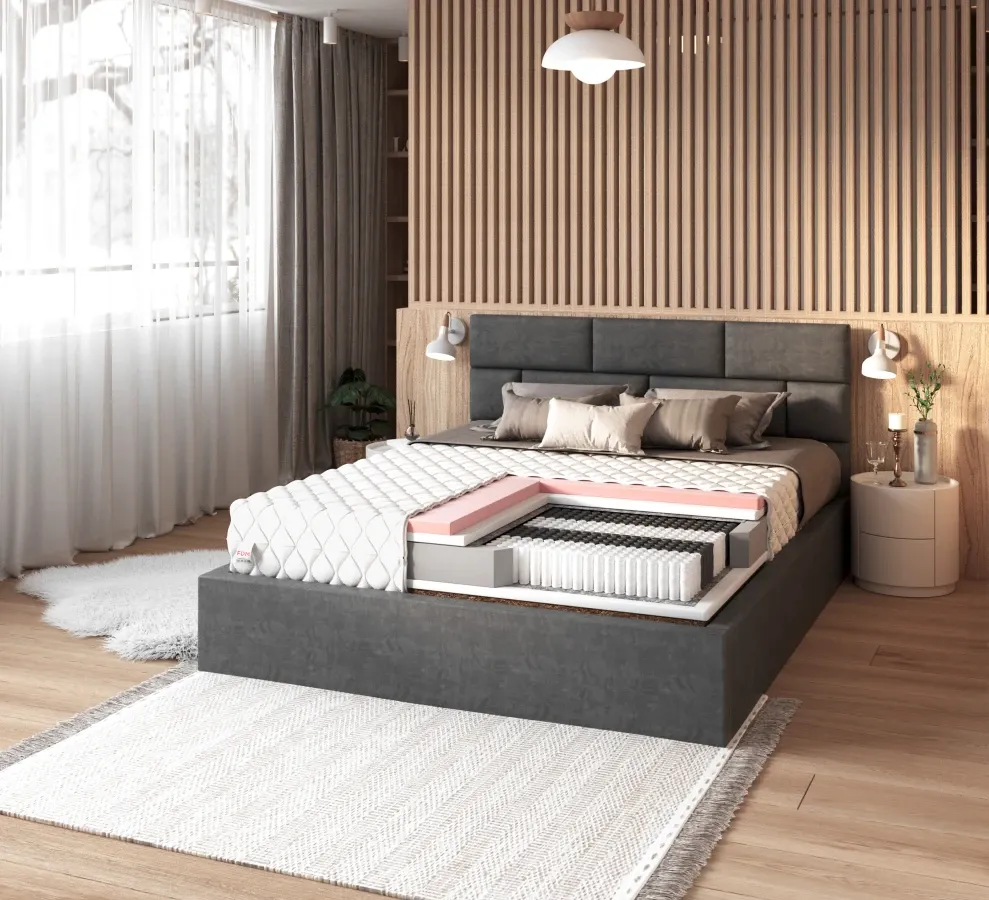 Materac multipocketowy IVREA -120x200x28 - H4 twardy / H3 średnio twardy — zdjęcie 4