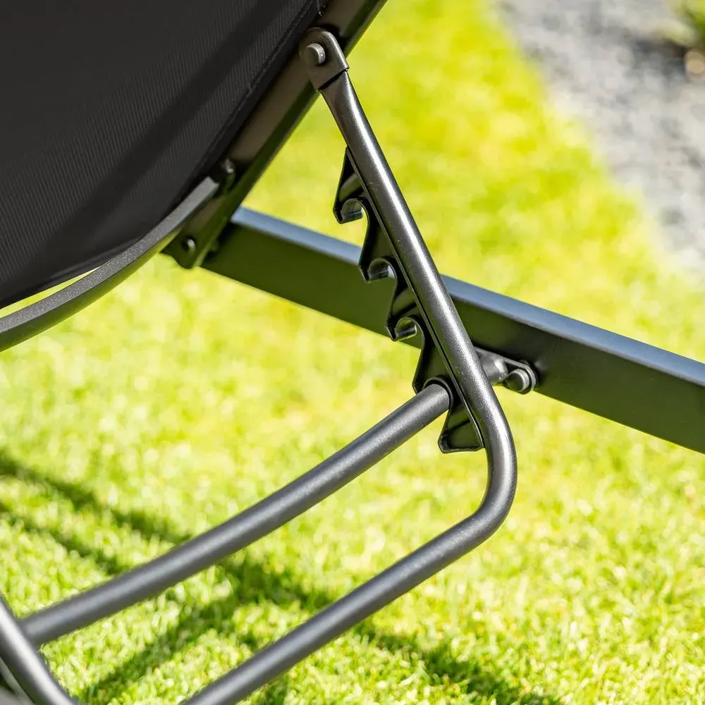 Leżak ogrodowy LORD 60 regulacja oparcia czarny - MI_5905610252441