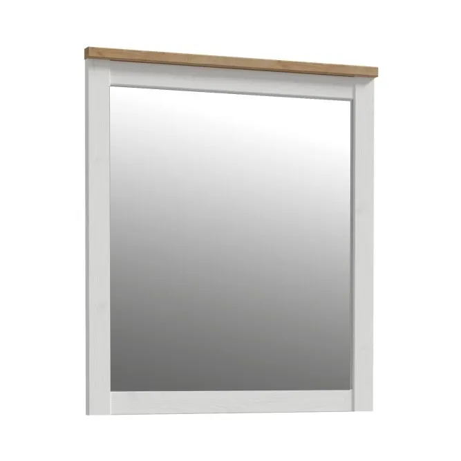 Lustro CHISBURY 67x76 cm - dąb riviera, modrzew jasny sibu Lustro CHISBURY 67x76 cm - dąb riviera, modrzew jasny sibu