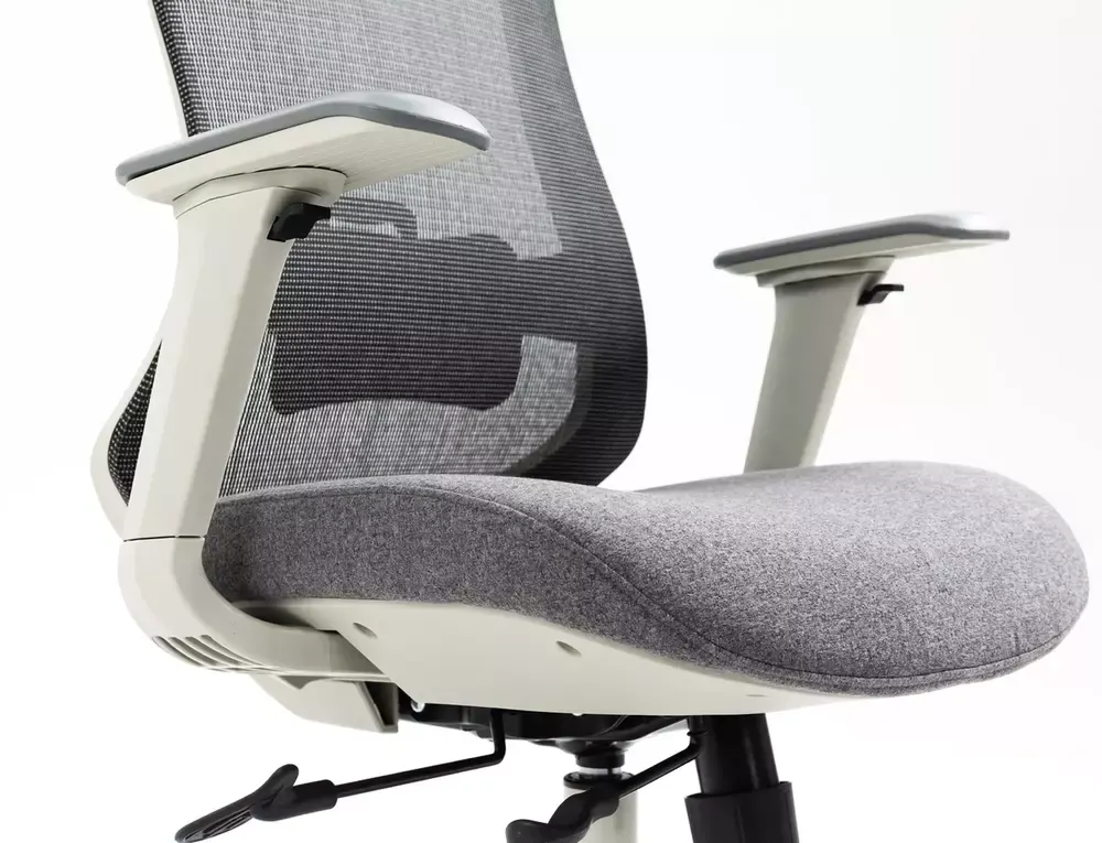 Fotel obrotowy, ergonomiczny ERGON szary Signal — zdjęcie 9