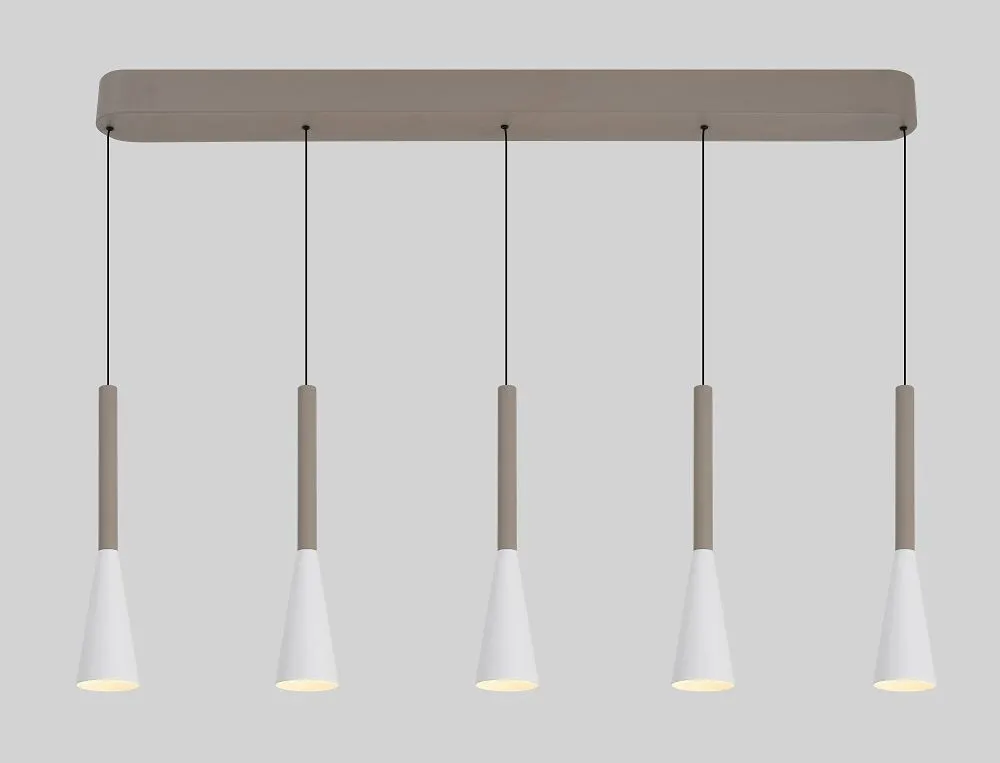 Lampa wisząca prosta TROMPTO 5 LED kaszmirowa — zdjęcie 3