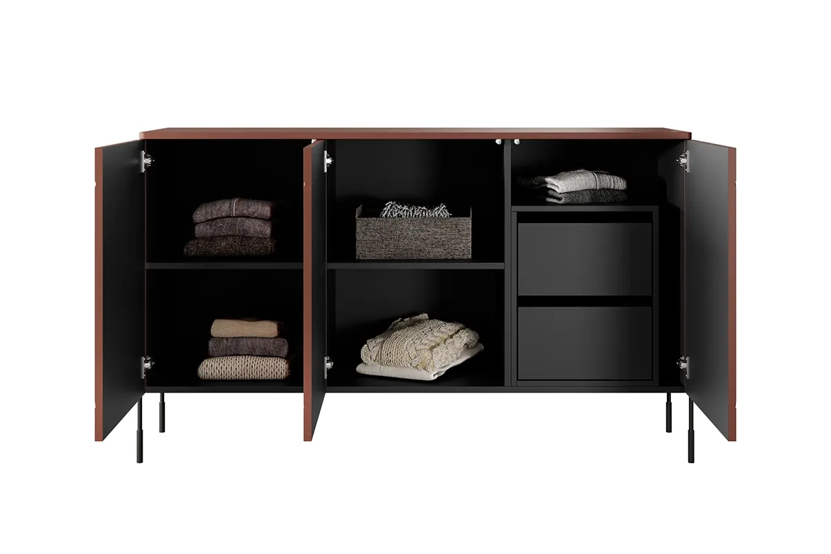 Komoda SONATIA 150 z 2 szufladami - czerwona ceglana - B_149059