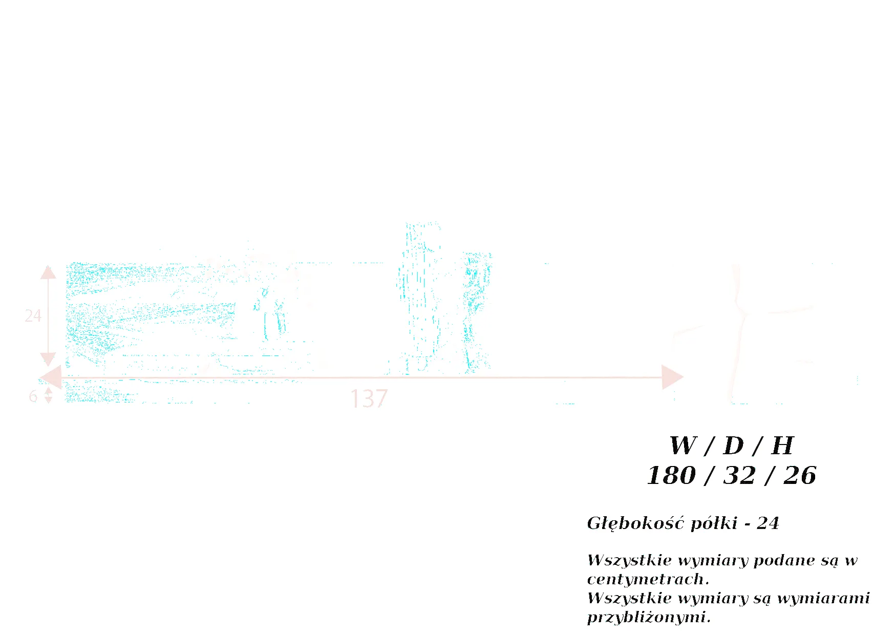 Półka dębowa drewniana PRESENT 179 cm - GK_103623110202