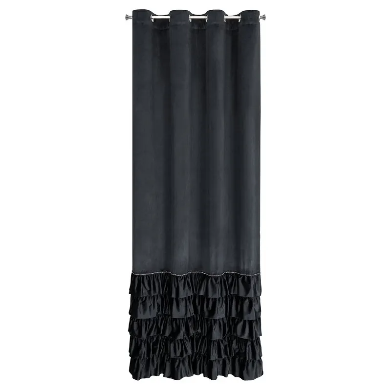 ZASŁONA GOTOWA CARLI 140 X 250 CM CZARNY - EU_454015