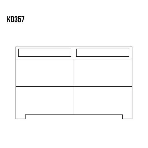 Komoda dębowa KD357 Miodowy DREWMAX - 33989