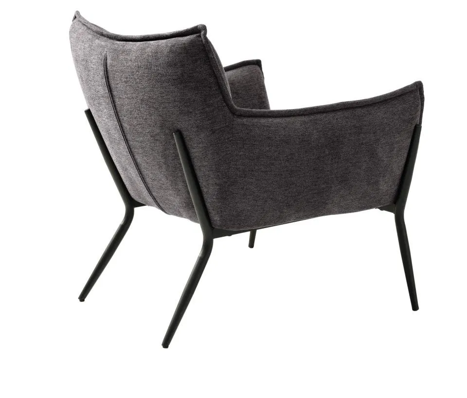 image fotel, sofa, fotel z oparciem, metalowy stelaż, szary tworzywo