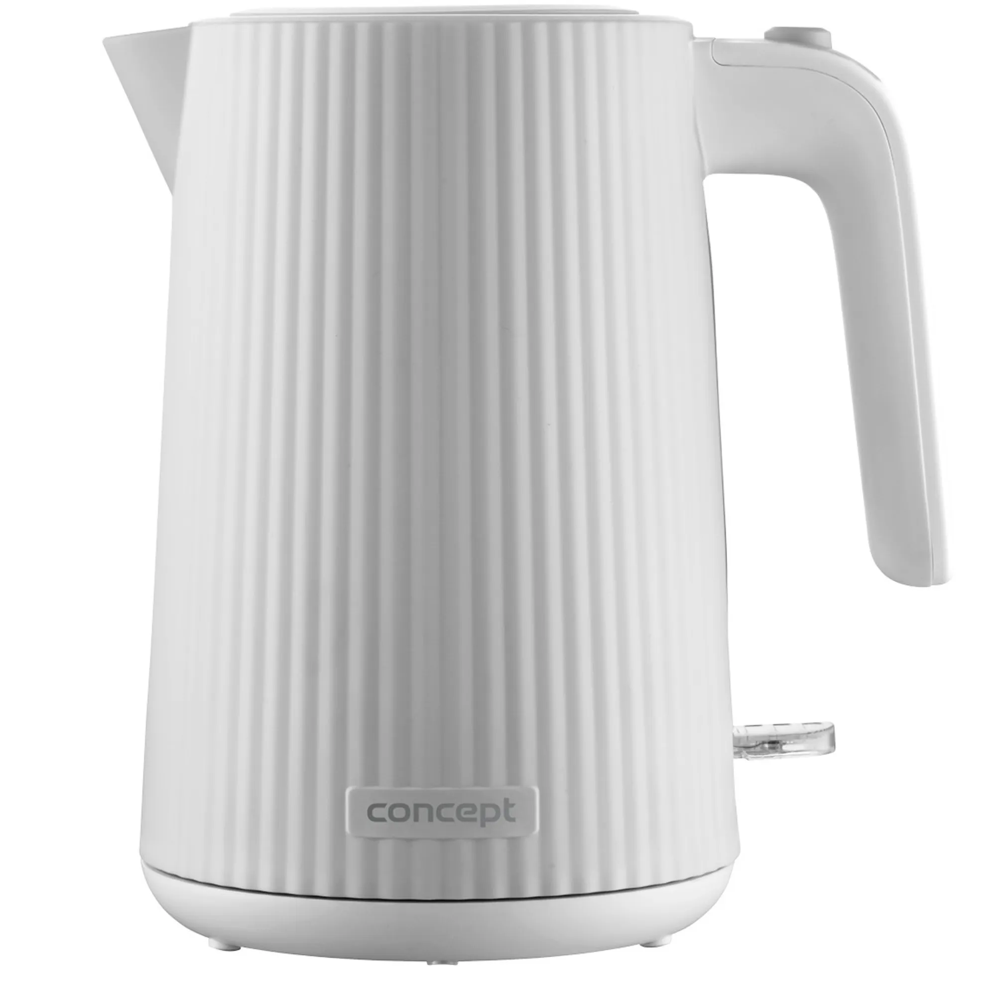czajnik, elektryczny, biały, żłobienia, koncept