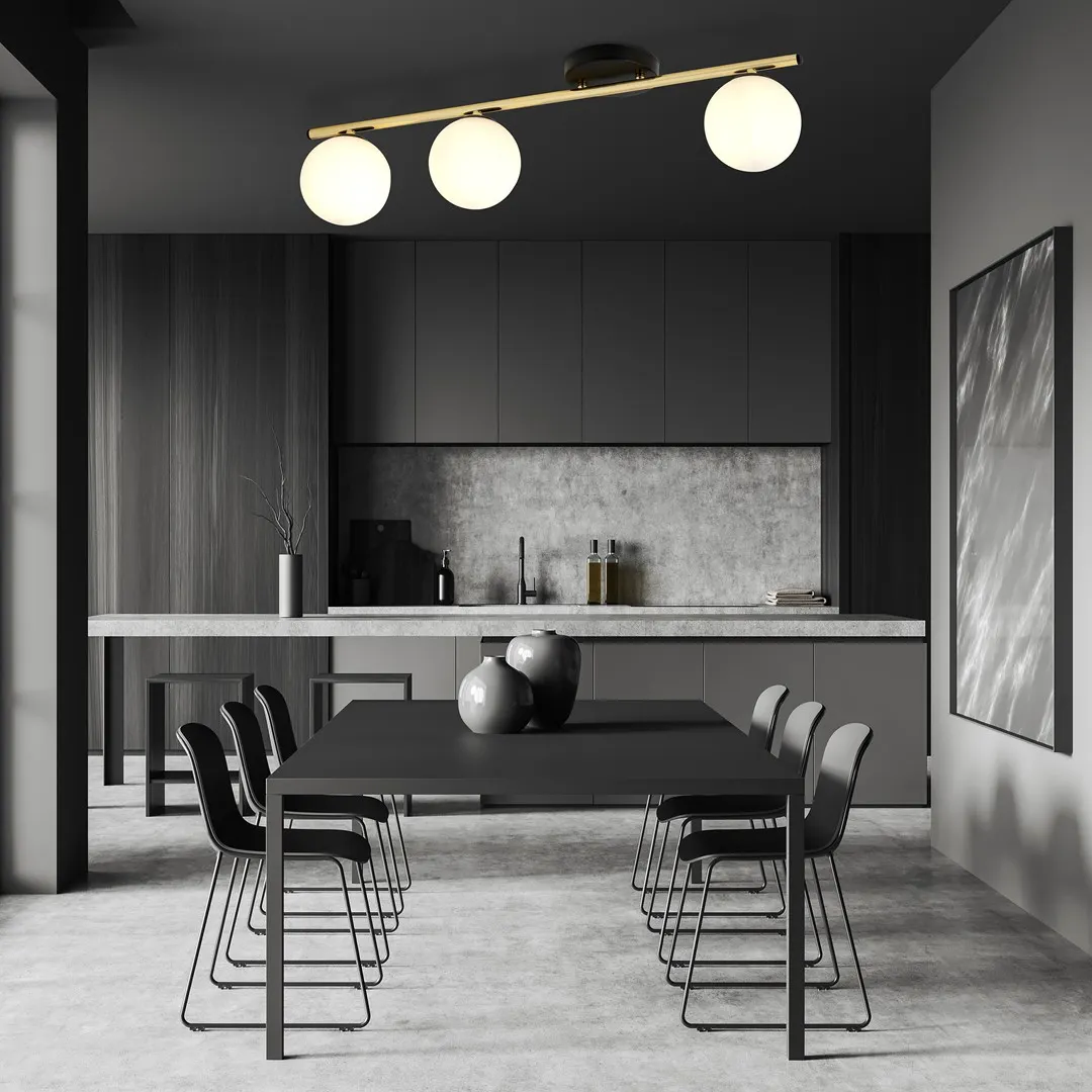 Lampa sufitowa MONZA Czarny,Złoty 1252/3 - 1252/3