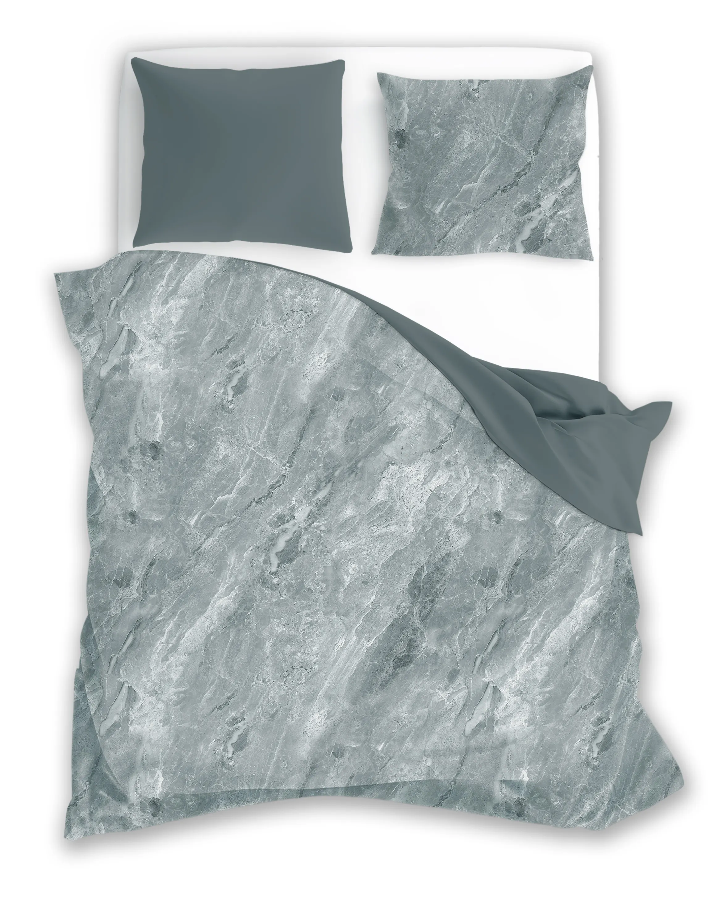 Pościel komplet PURE COTTON 014 bawełna 160X200+2x70X80 szary Poduszka, Wystrój domu, Łupek, pieluszka