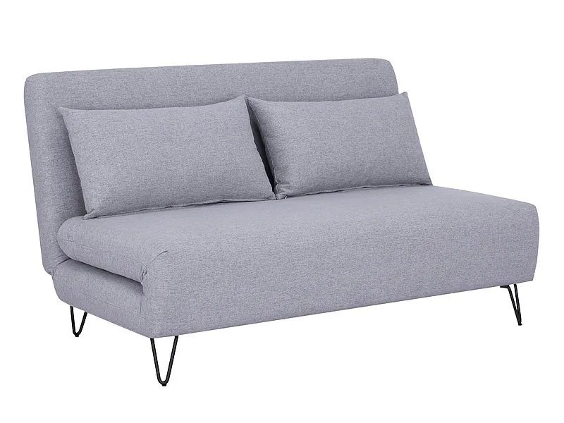 Sofa rozkładana ZENIA tap.137 szara czarny stelaż Signal