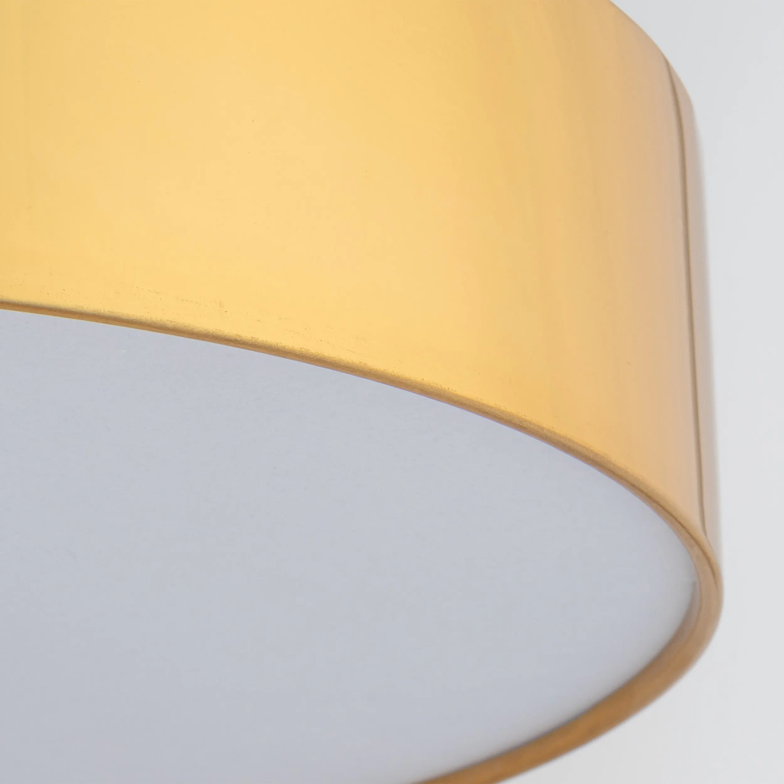 Lampa sufitowa RONDO złota z białym kloszem okrągła 60x15cm - TK_4843