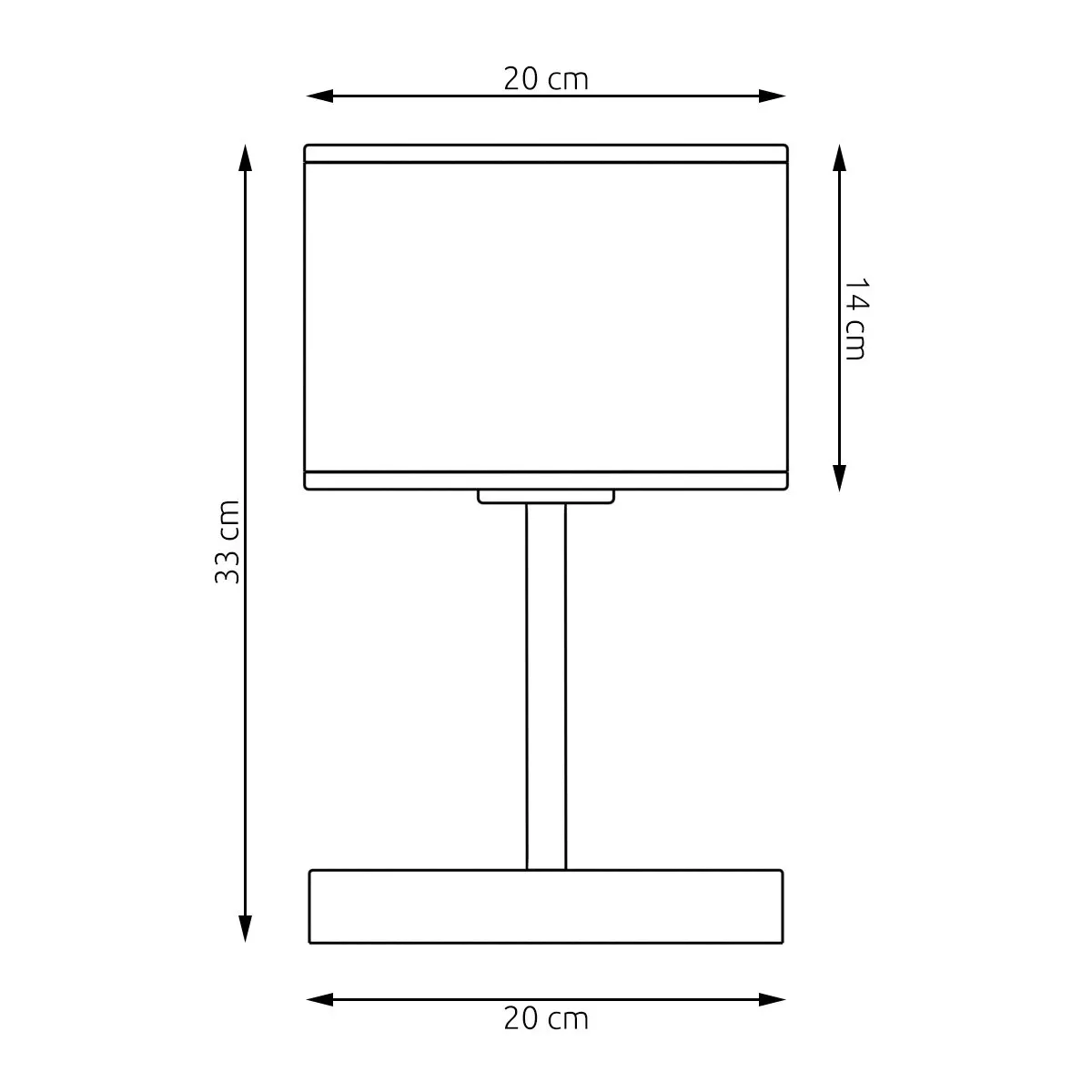 Lampa stołowa LUX LN1 WH GOLD z abażurem biała złota - 1650/LN1