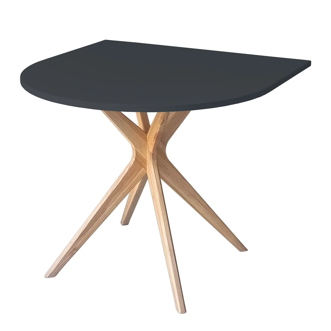 Stół półowalny JUBI Racetrack 90x90cm grafitowy