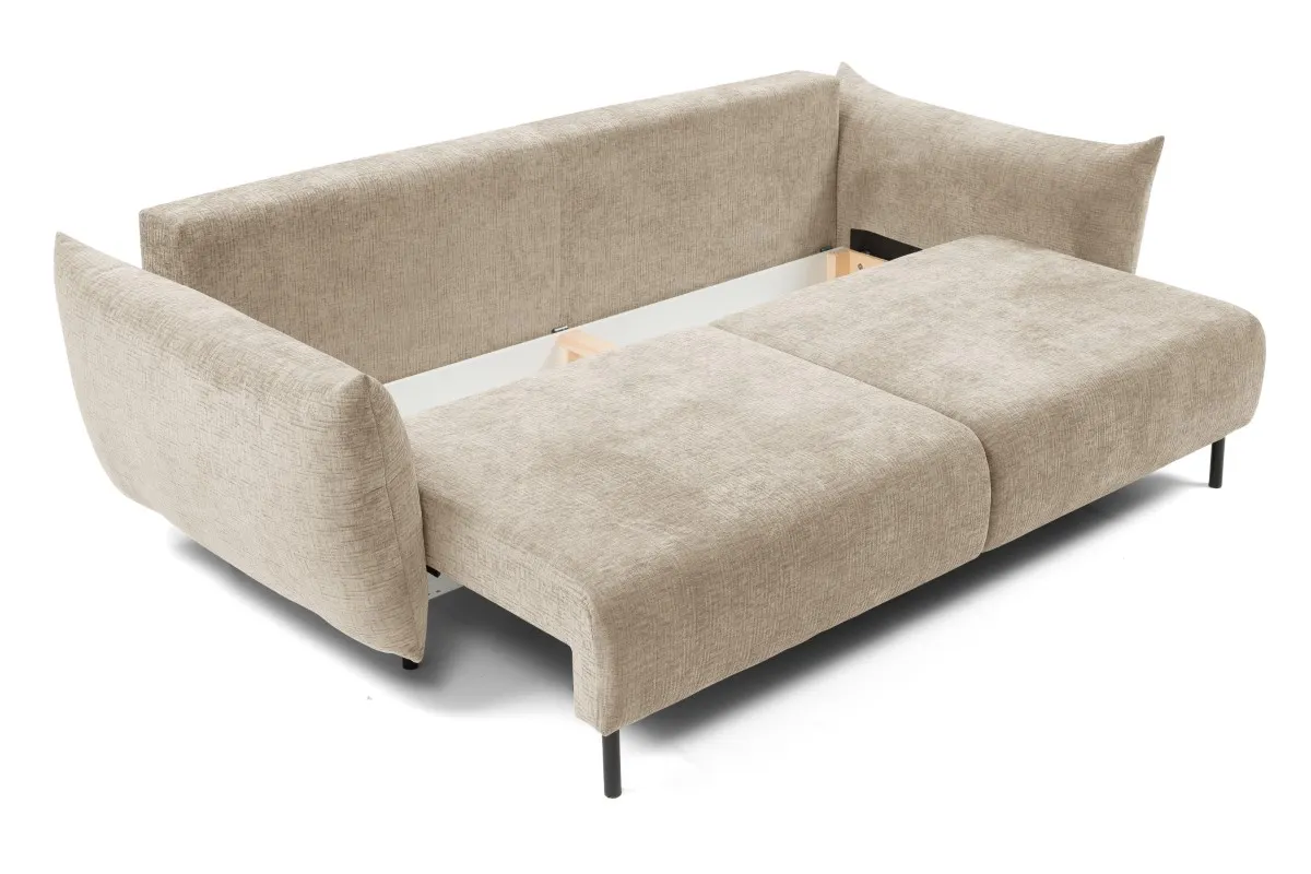 Sofa rozkładana z pojemnikiem ADEL 240 cm beżowa — zdjęcie 9