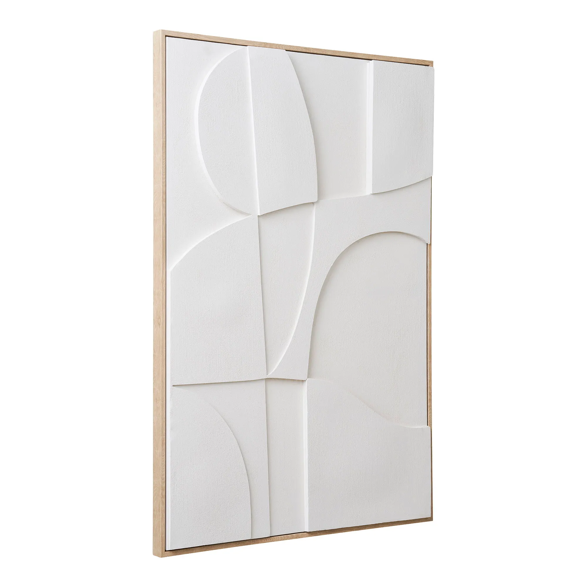Dekoracja ścienna z płaskorzeźbą MADELINE 2 szer. 60 wys. 90 cm biały