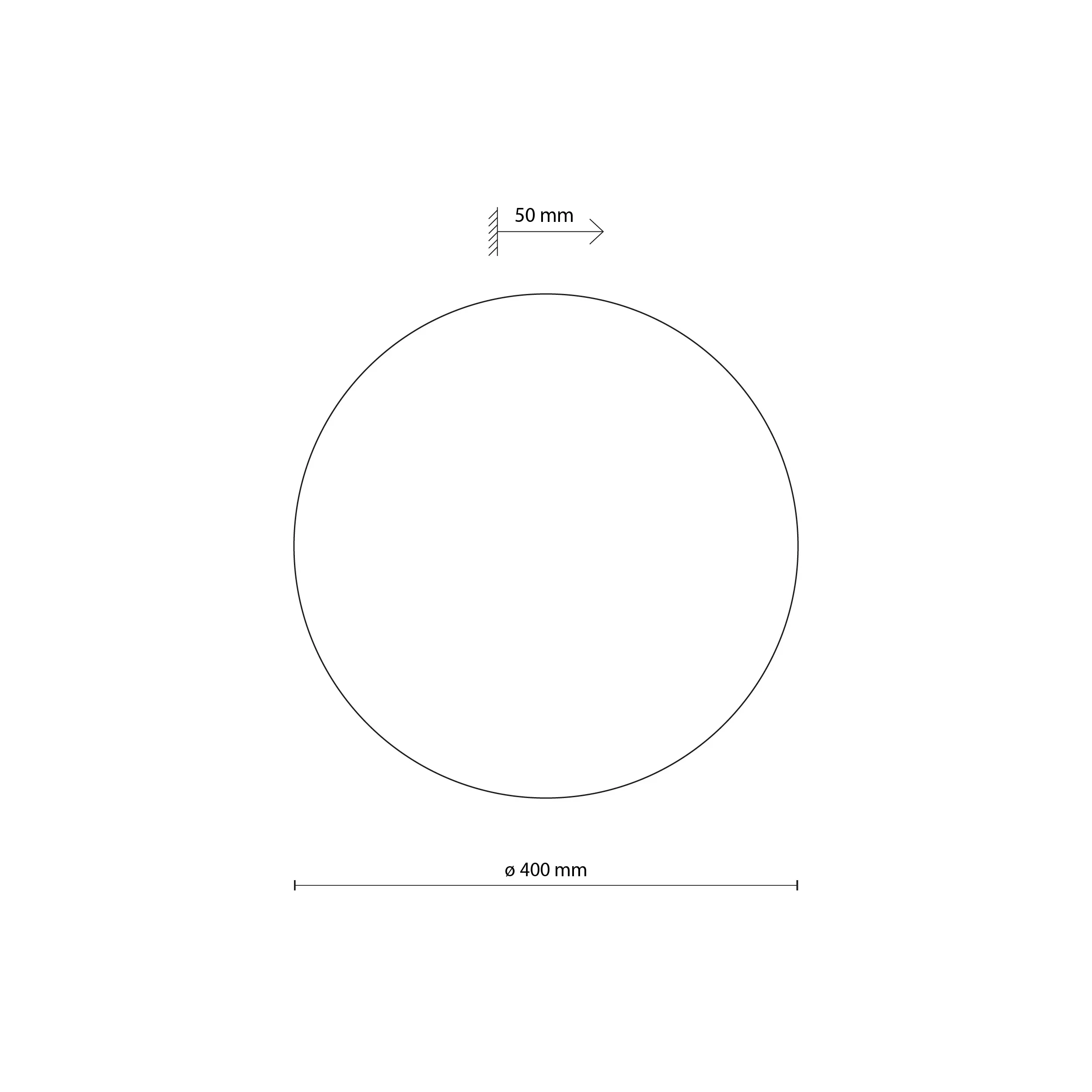 Kinkiet LUNA dębowy drewniany okrągły 40x5cm - TK_5449