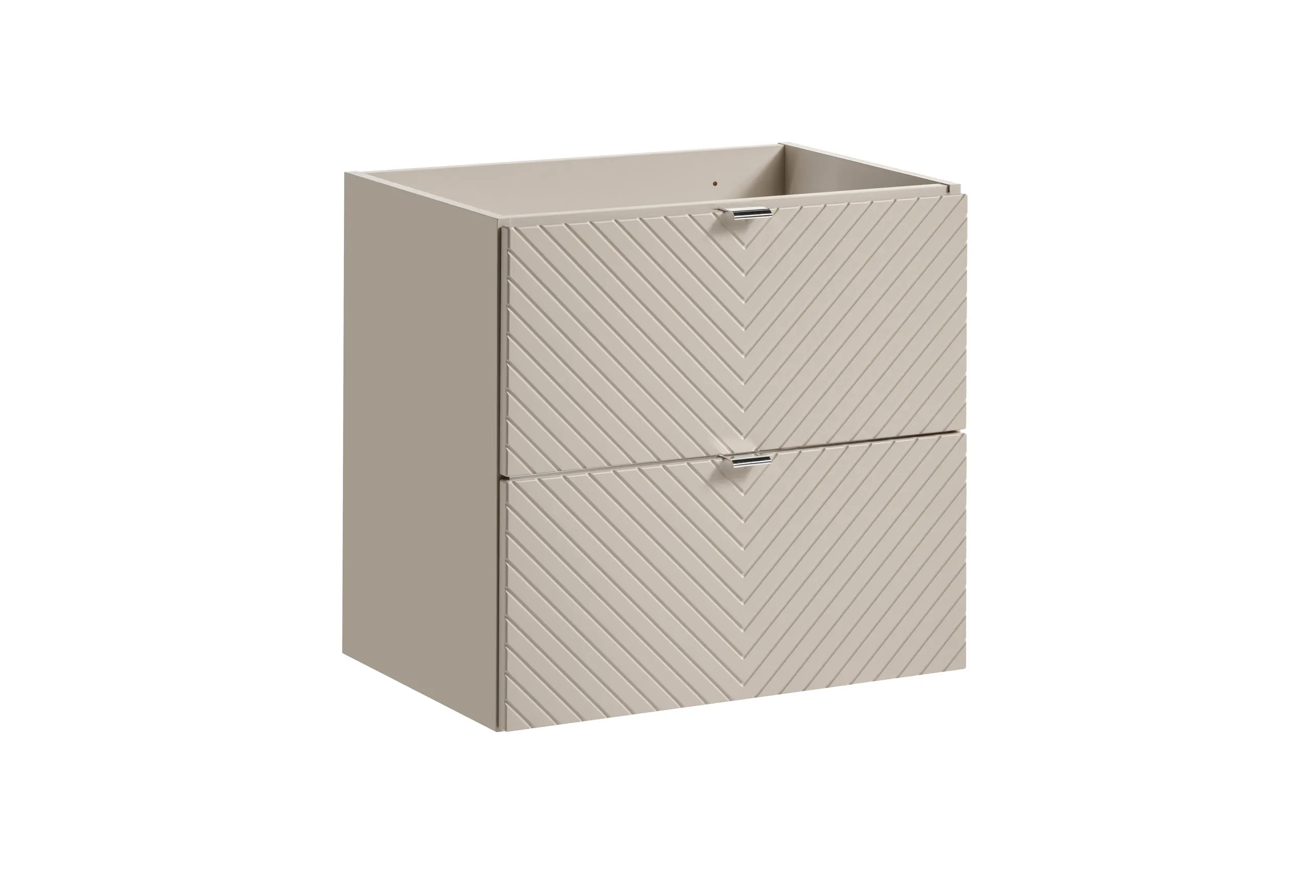 Zestaw meblowy SET-VIC Oak 120cm ( 2 szafki + blat + 2 umywalki nablatowe Lola ) kaszmirowy, efekt drewna - SET-VIC_B_OAK_120CM_D/S_UN_LOLA_GW