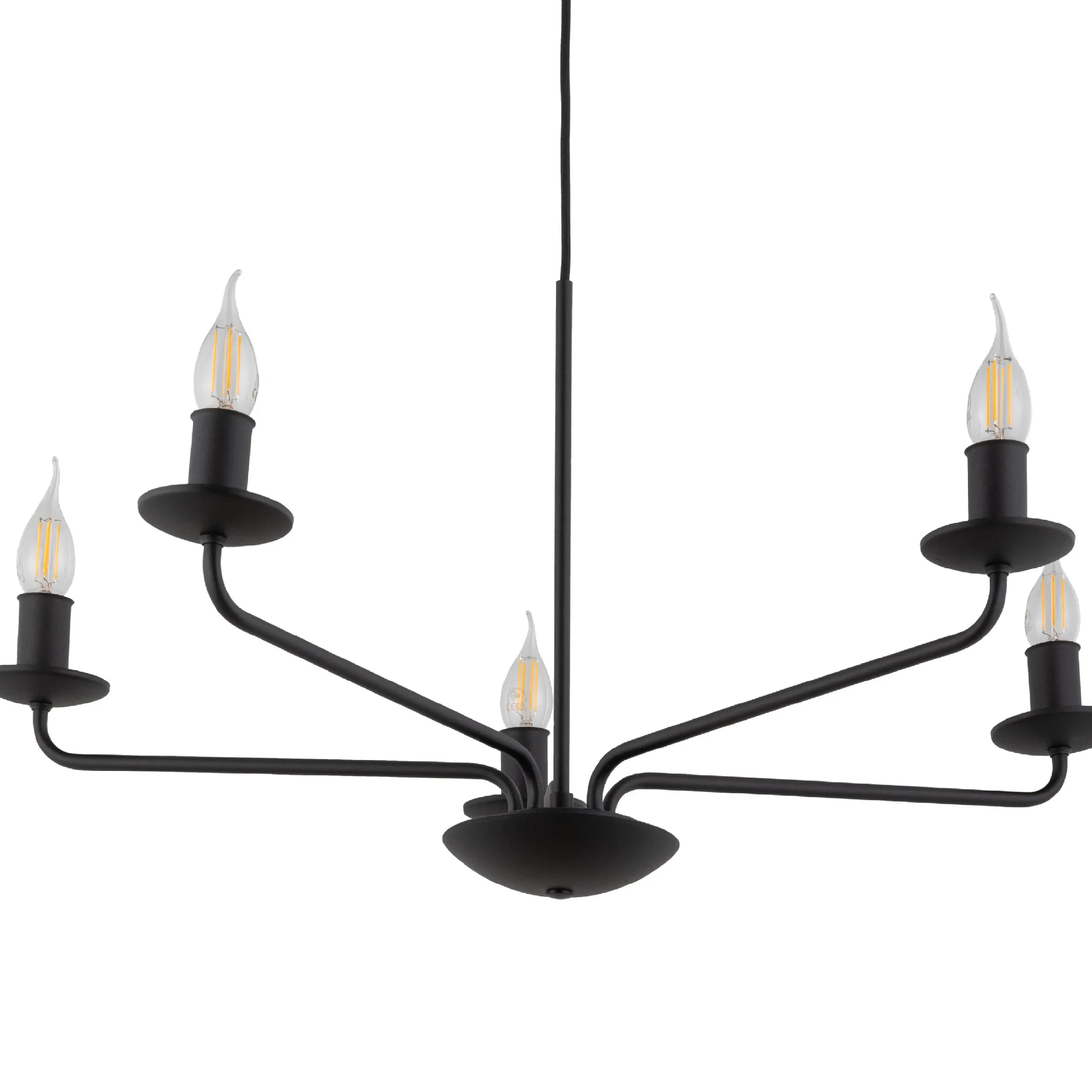 Lampa wisząca LIMAL czarna metalowa 86x72cm