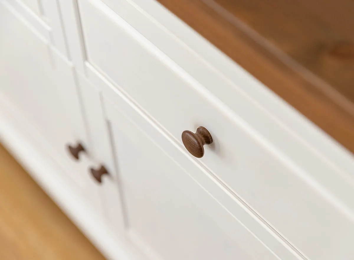 Komoda MARONE ELITE 3-drzwiowa z 3 szufladami - biała, tabacco - PLMEL42/T