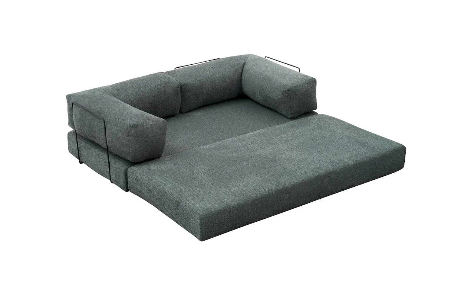 Sofa 3-osobowa rozkładana COMFORT zielona — zdjęcie 2
