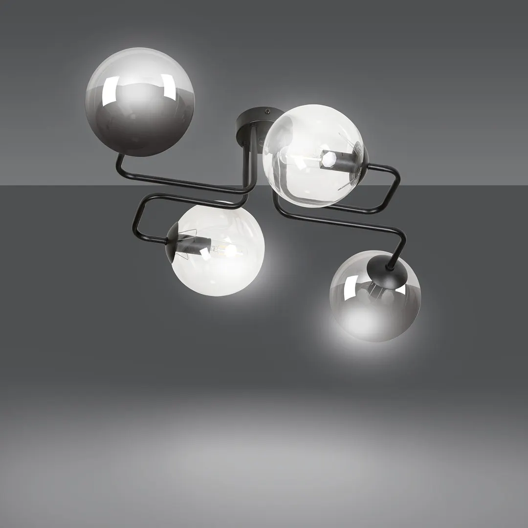 Lampa sufitowa BRENDI Czarny 843/4M3 - 843/4M3