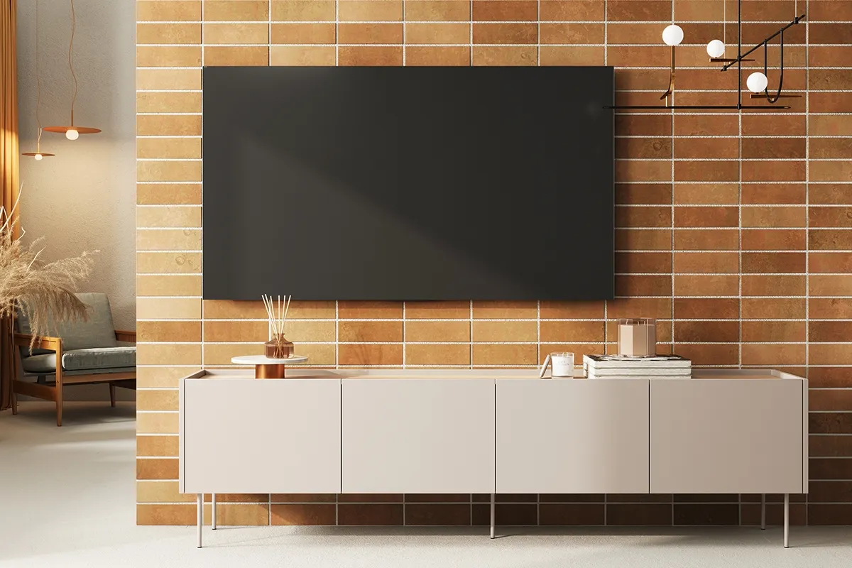 Szafka RTV DESIN 220 4D - kremowy - dąb nagano — zdjęcie 6