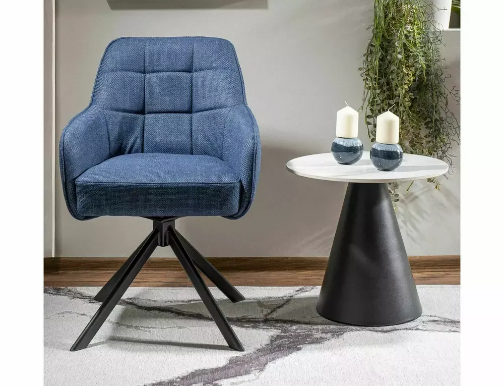 Stolik kawowy loft HILL BIAŁY/CZARNY FI50 Okrągły - HILLBCFI50