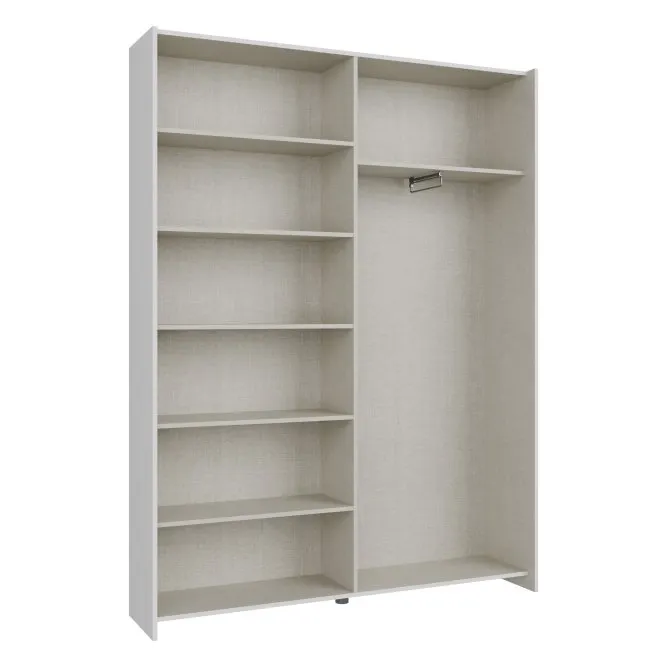 Szafa 2-drzwiowa HOME NOOK drążek i półki drzwi przesuwne 150cm biała - HMNS72231-120