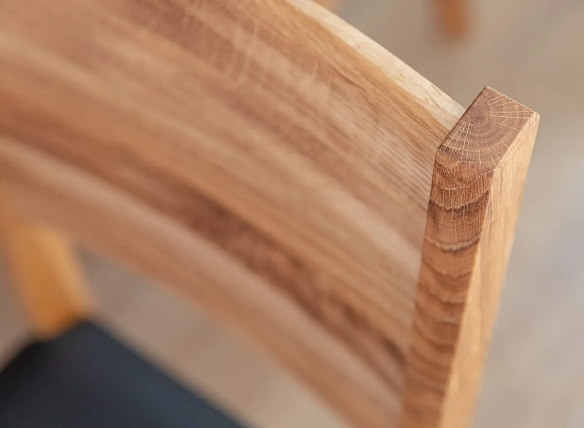 Krzesło drewniane PRATO czarne siedzisko dąb olejowany - KDBCZ