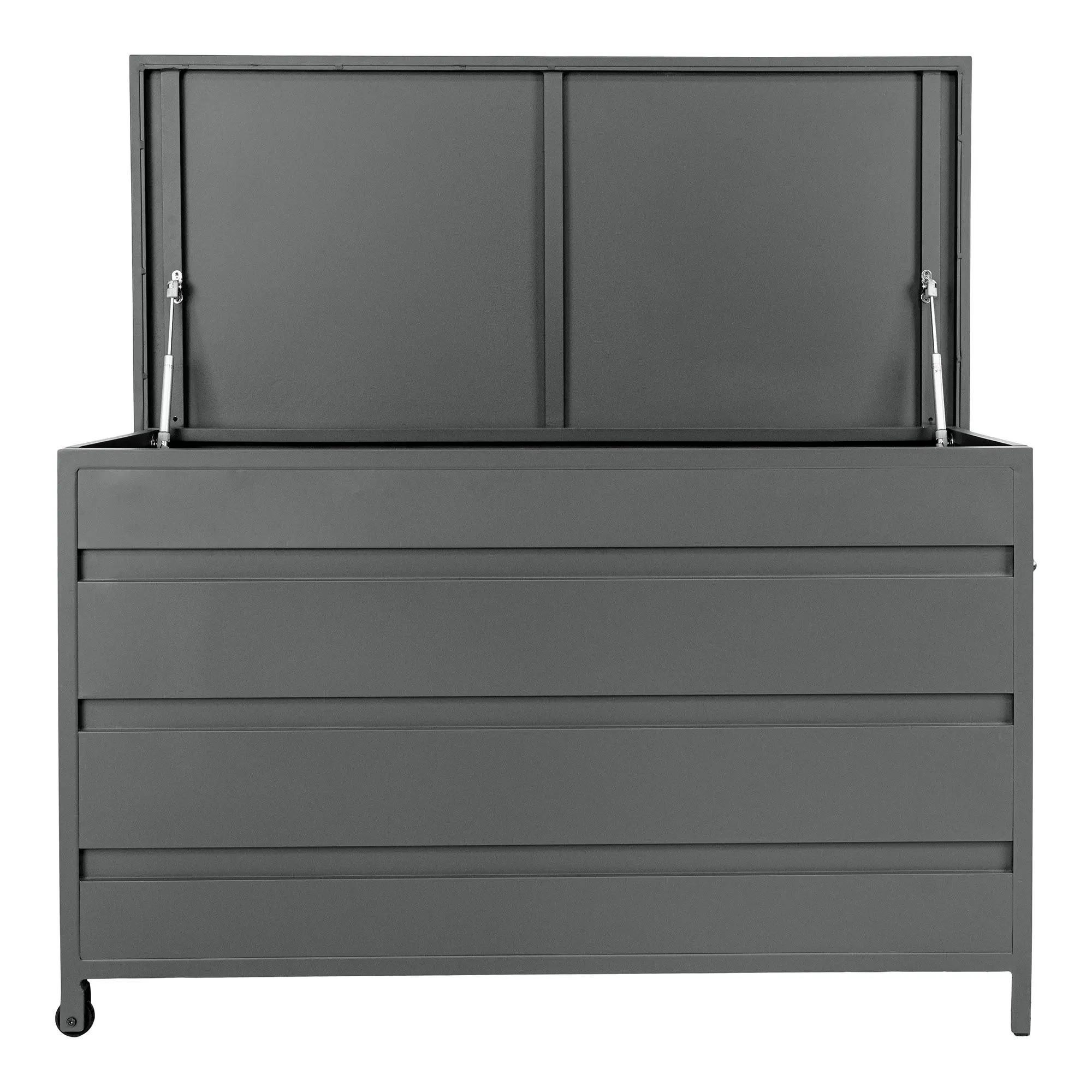 Skrzynia ogrodowa CASSIS aluminiowa 130x60x75 cm 450 L - szara - 7801120