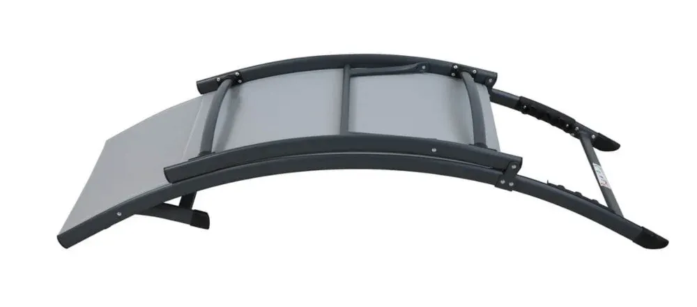 Leżak ogrodowy basenowy STAR 186 cm składany jasnoszary - FG005986