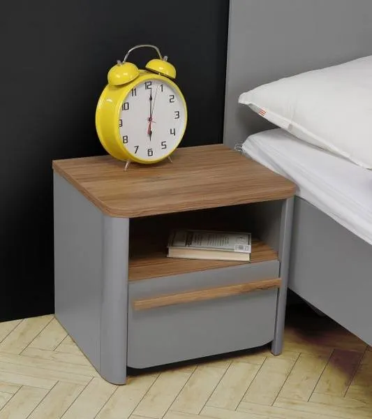 Szafka nocna z szufladą SURFINIO 44x49 szary dąb catania - SFNK011-M378