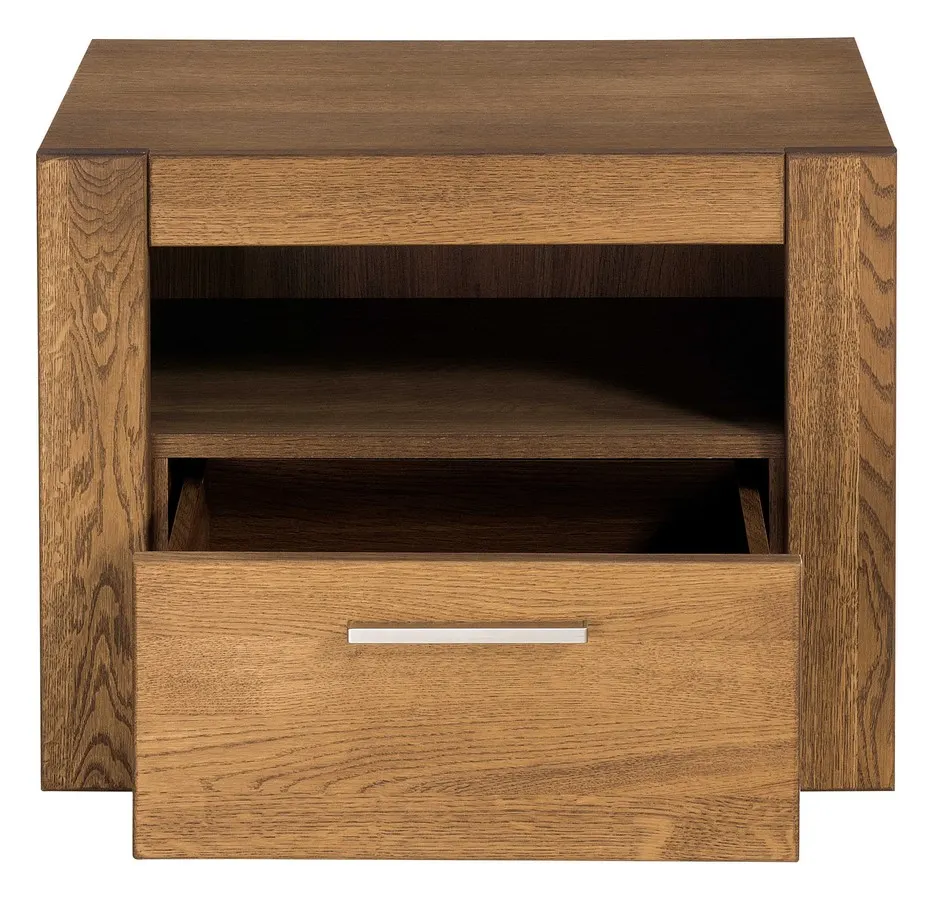 Szafka nocna z szufladą VELVET 79 drewniana dąb rustical 54x42x42cm - TH-100-0786