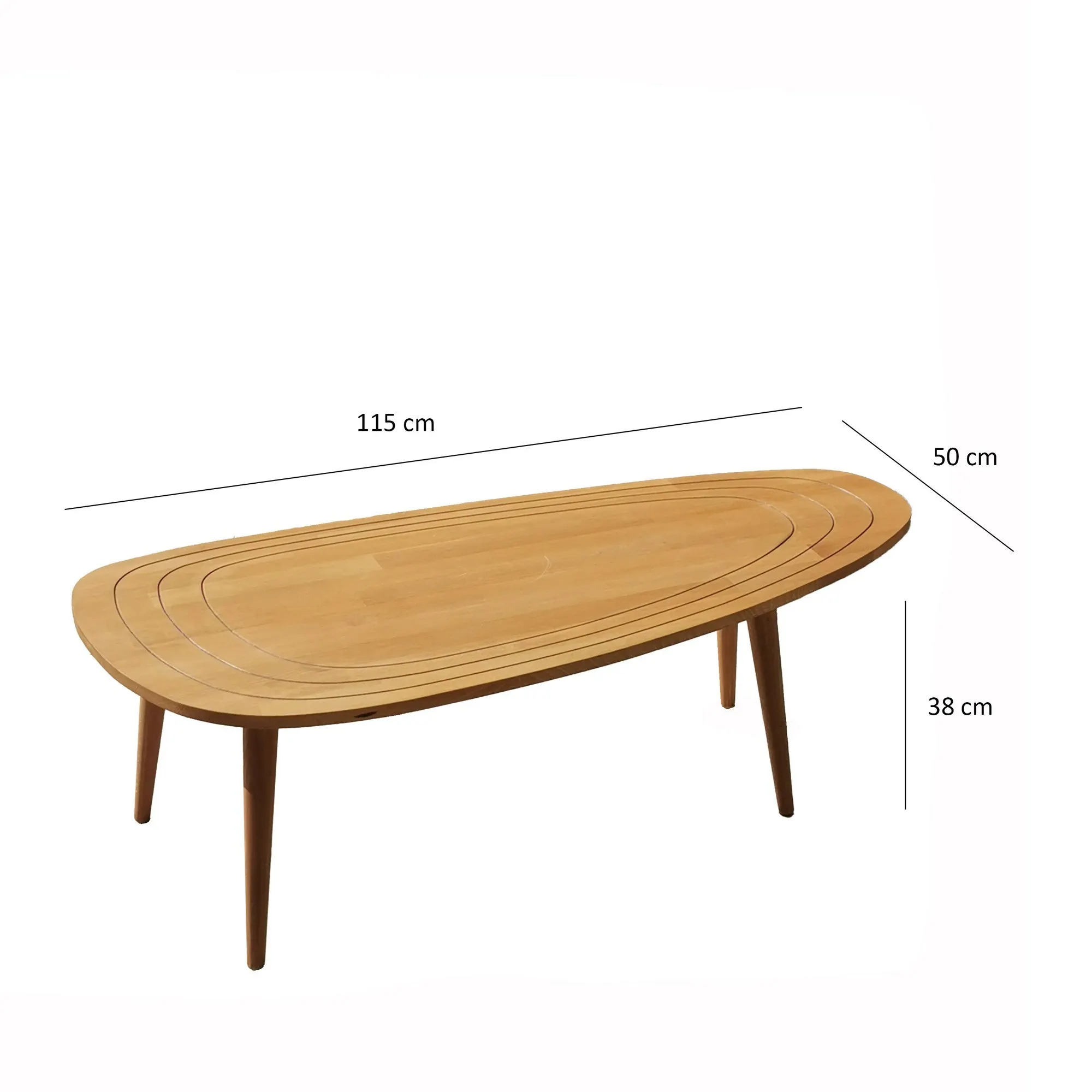 Stolik kawowy drewniany SWEET 50x115 naturalny — zdjęcie 8