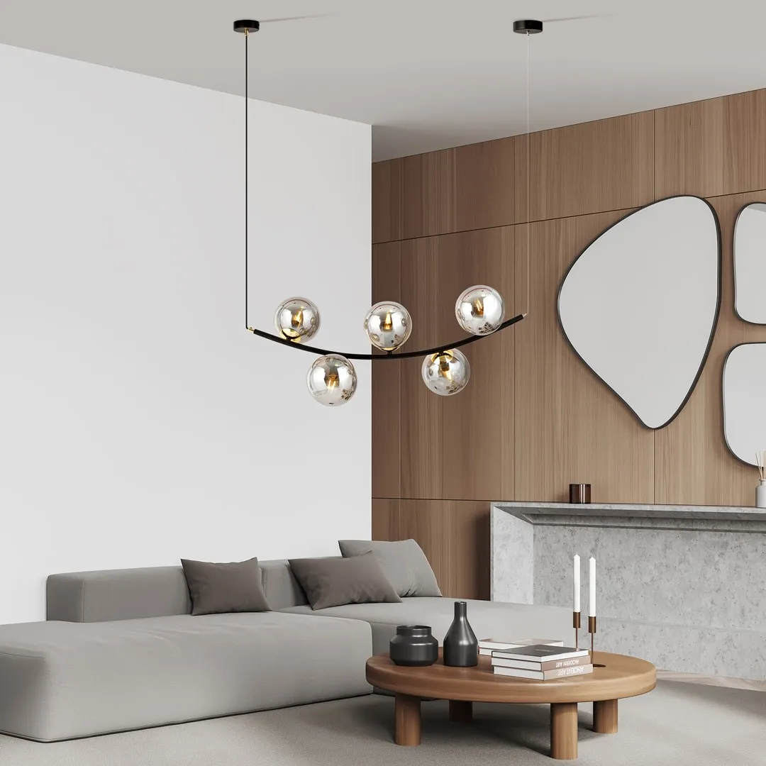 Lampa wisząca RITZ 5 czarny złoty grafit — zdjęcie 3
