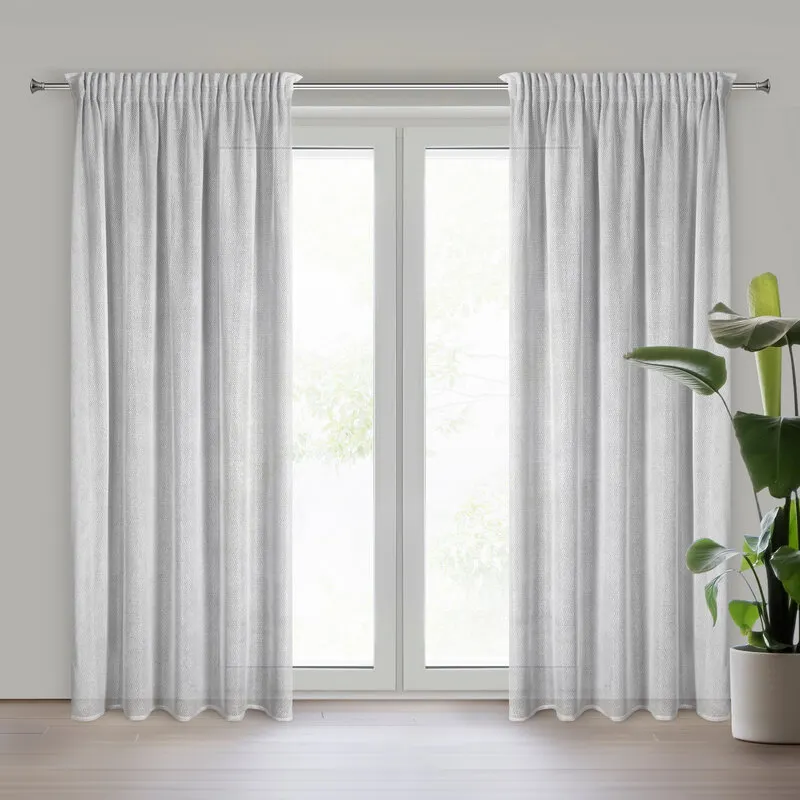 ZASŁONA GOTOWA ALEKSA NA TAŚMIE 140 X 270 CM SREBRNY ZASŁONA GOTOWA ALEKSA NA TAŚMIE 140 X 270 CM SREBRNY