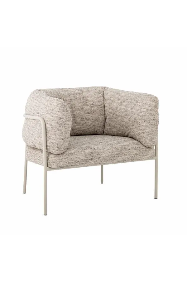 image futon chair, armchair, fabric upholstery, linen texture, neutral color