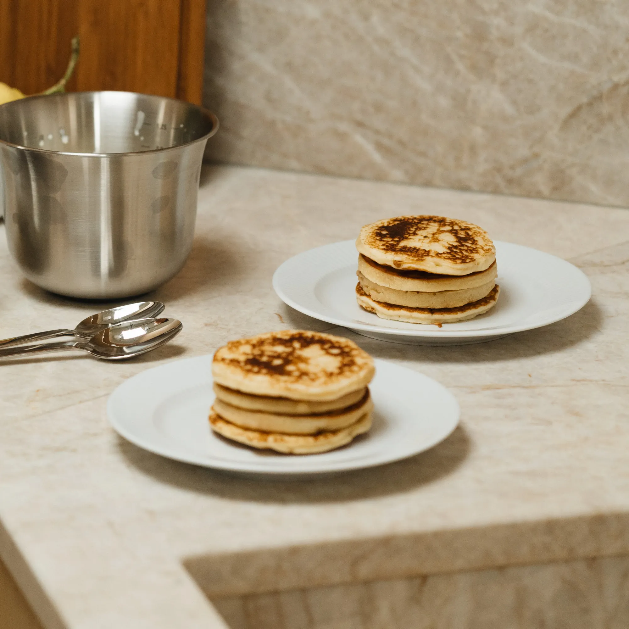 pancakes, bliny, talerz, patelnia, smażone