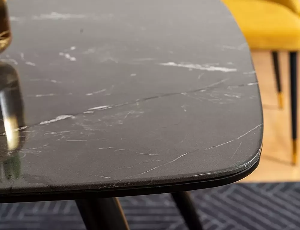 Stół CYRYL I 80x140 nowoczesny glamour, efekt kamienia Signal - CYRYLCC140