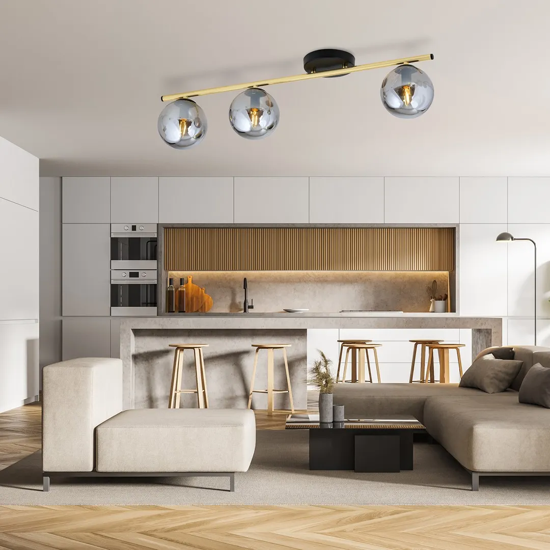 Lampa sufitowa MONZA Czarny,Złoty 1250/3 - 1250/3