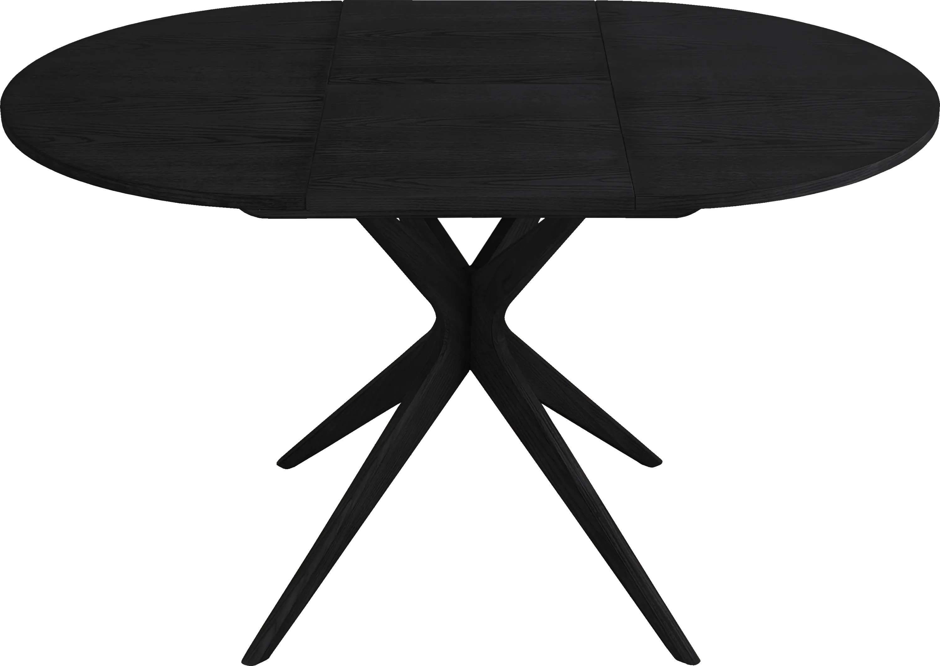 Stół okrągły rozsuwany JUBI 90x90-130 cm jesion czarny