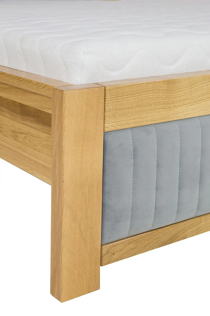 Łóżko dębowe 140x200 LK214/II Kakao DREWMAX - 46276