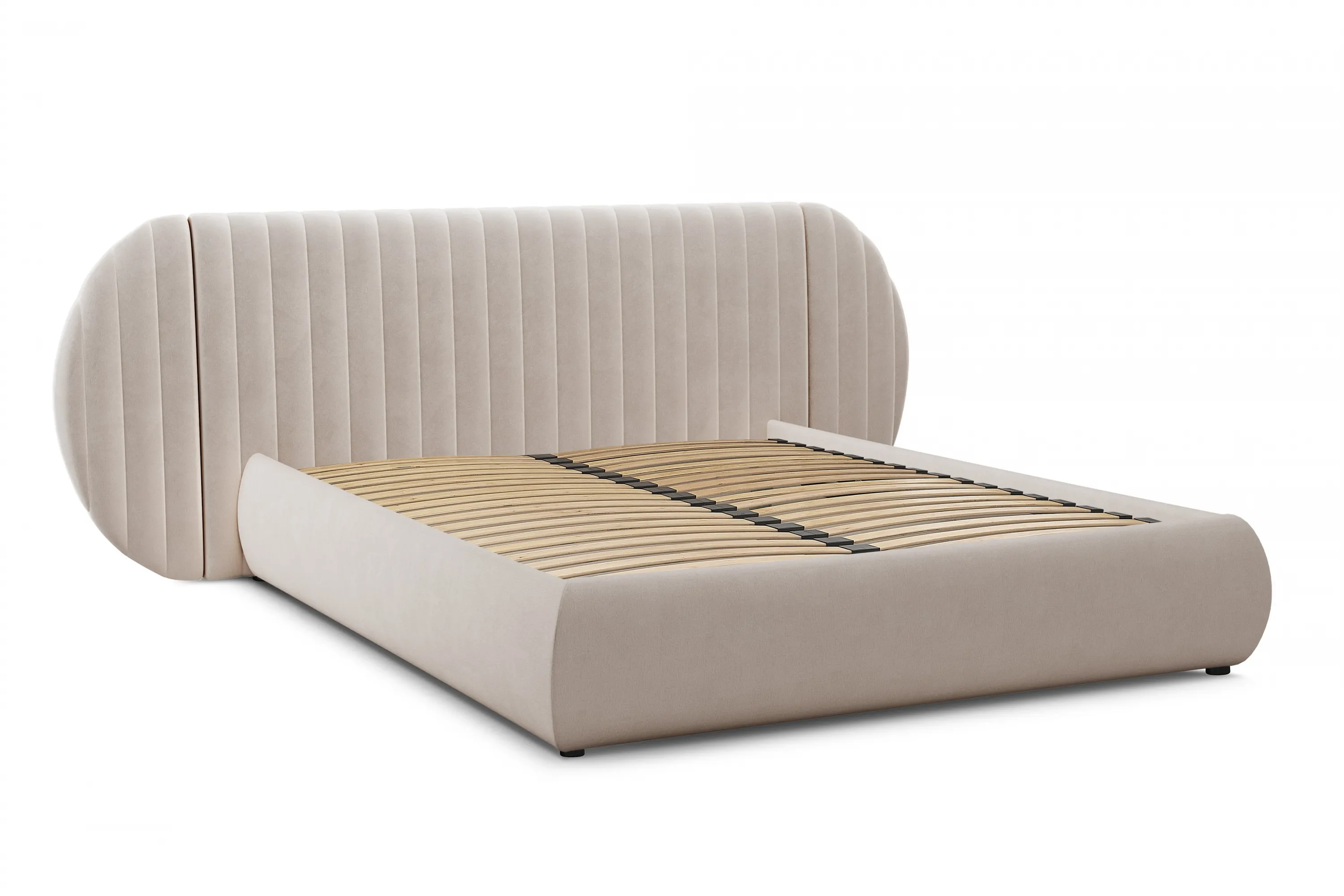 Łóżko Galin z pojemnikiem / 140x200 / Salvador (SIC) 2 - kremowy - B_158685